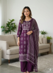 Dark violet Bandhani (or Bandhej) block print