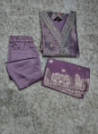 Lavender Floral Print Kurta Set