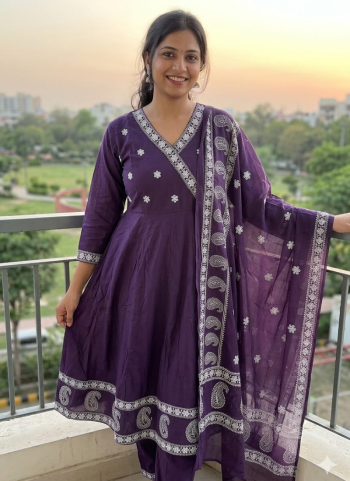 Rayon Blend Anarkali Kurta Set