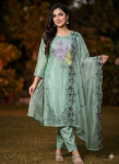 The sea green viscose suit for sale