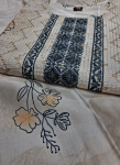 Off-White and Cream Floral Embroidered Kurta Pant Set with Dupatta