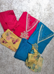 Embroidered Straight Kurta Pant Set with a Printed Floral Dupatta 1
