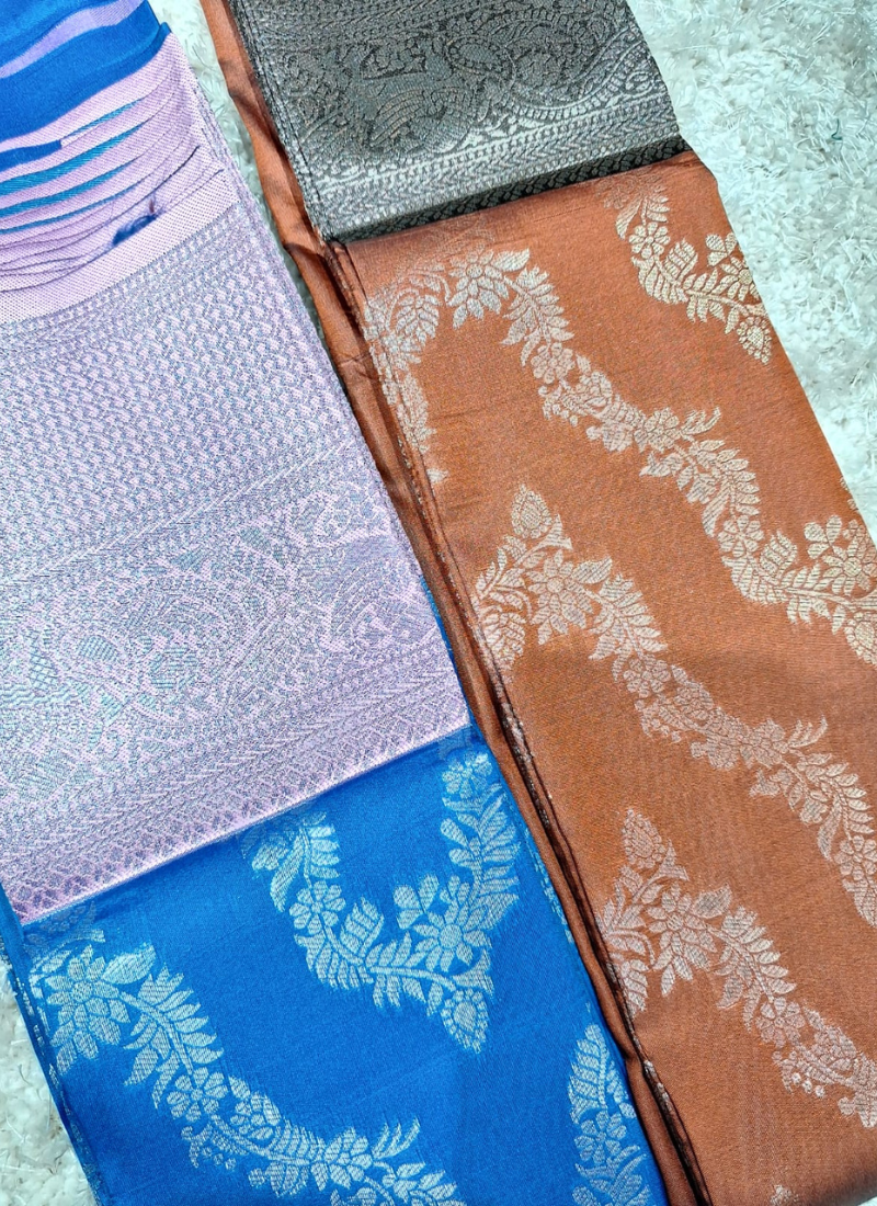 Rust Orange Soft Silk Kanchipuram Saree 2