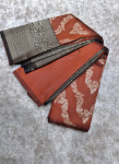 Rust Orange Soft Silk Kanchipuram Saree 1
