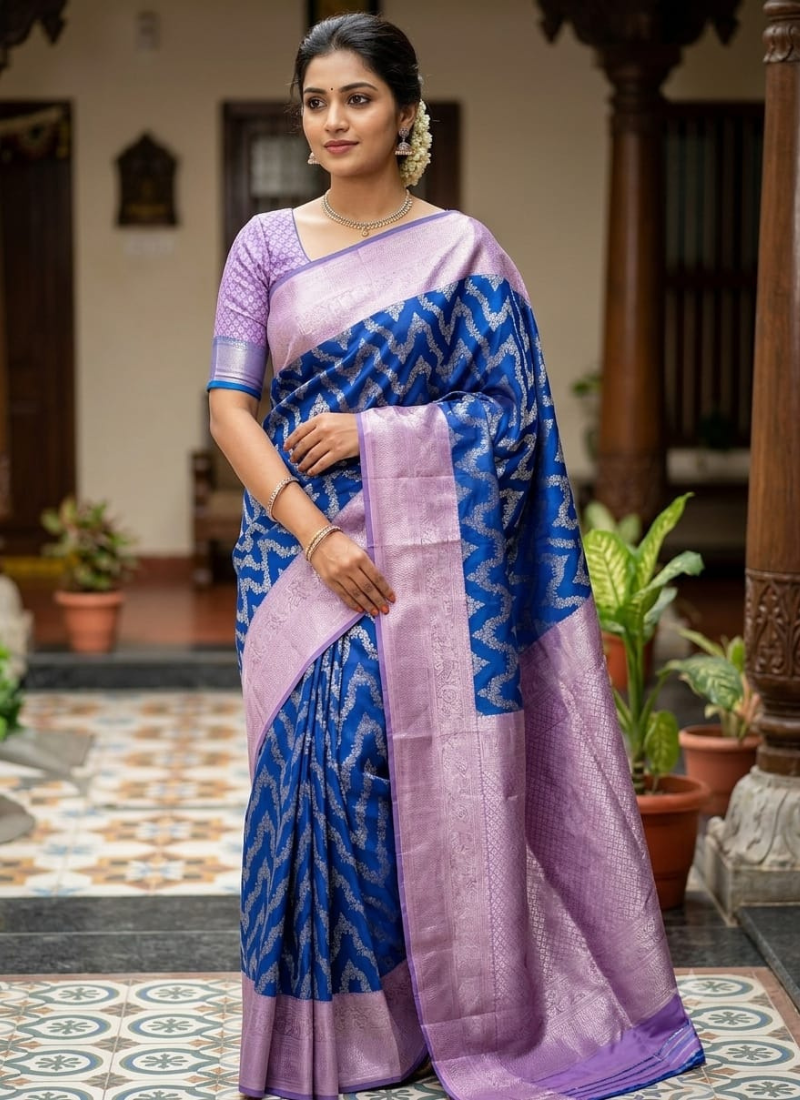 Rust Orange Soft Silk Kanchipuram Saree