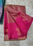 Teal Blue Banarasi Silk Saree with Purple Zari Border