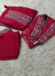 Elegant Embroidered Straight Kurta with Trousers and Dupatta Set