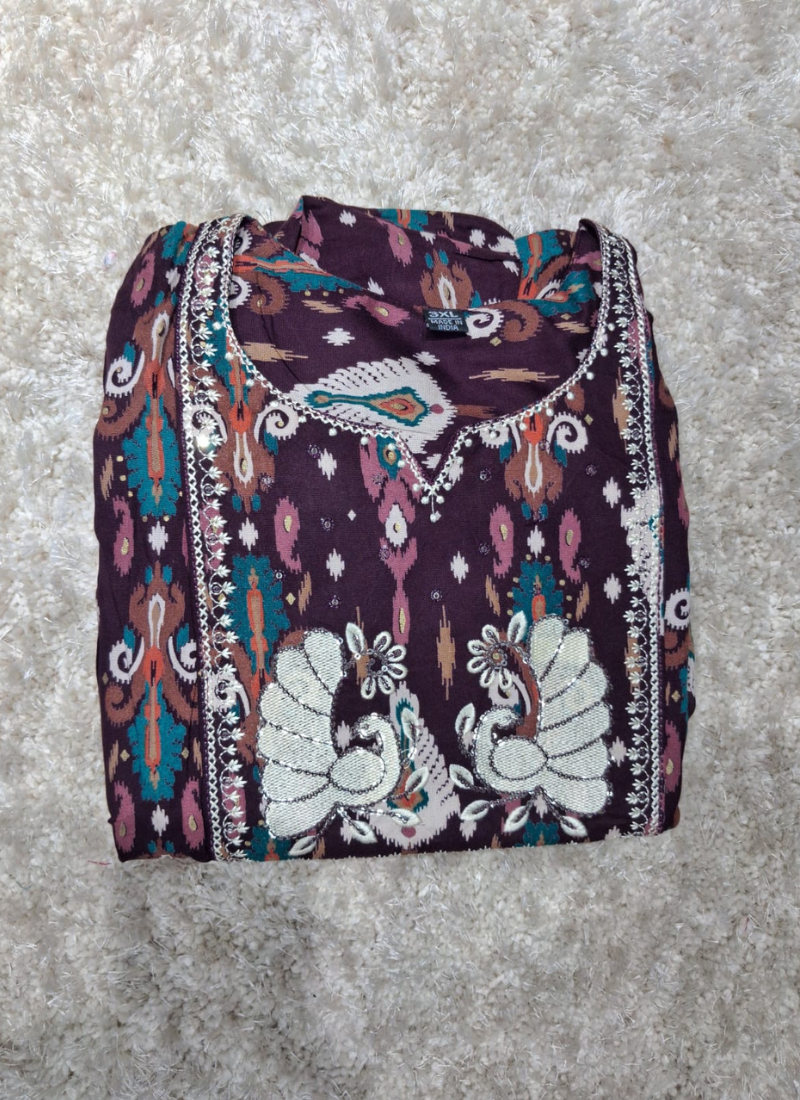 Ikat Printed Ethnic Maxi GownDress 2