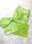 Women’s Lime Green Printed Anarkali Salwar Suit Set with Dupatta.