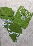 Women’s Lime Green Printed Anarkali Salwar Suit Set with Dupatta.